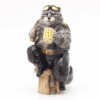 Керамическая скульптура "Кот байкер"